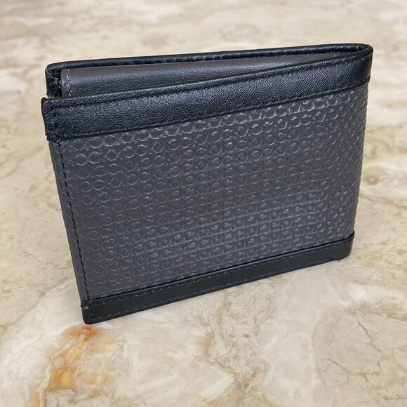 NWOT Calvin Klein Leather Compact RFID Protection Bifold Wallet - Picture 2 of 9